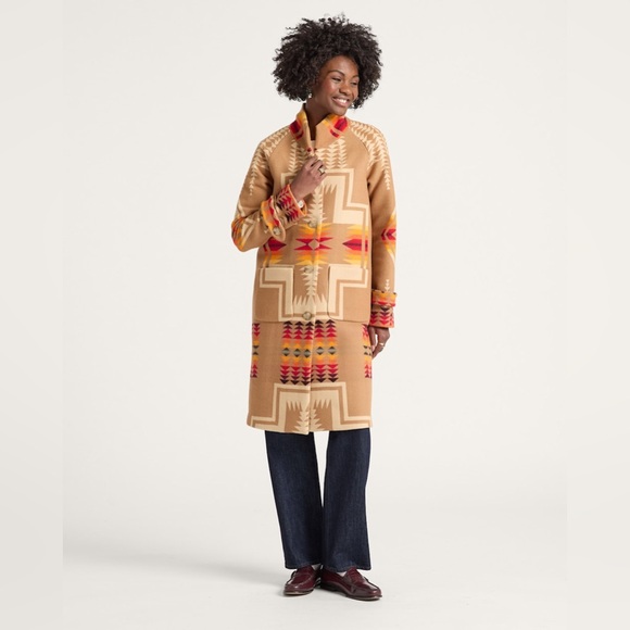 Pendleton Tan Harding Archive Blanket Coat in size Large - Picture 2 of 12